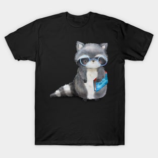 reading Racoon T-Shirt